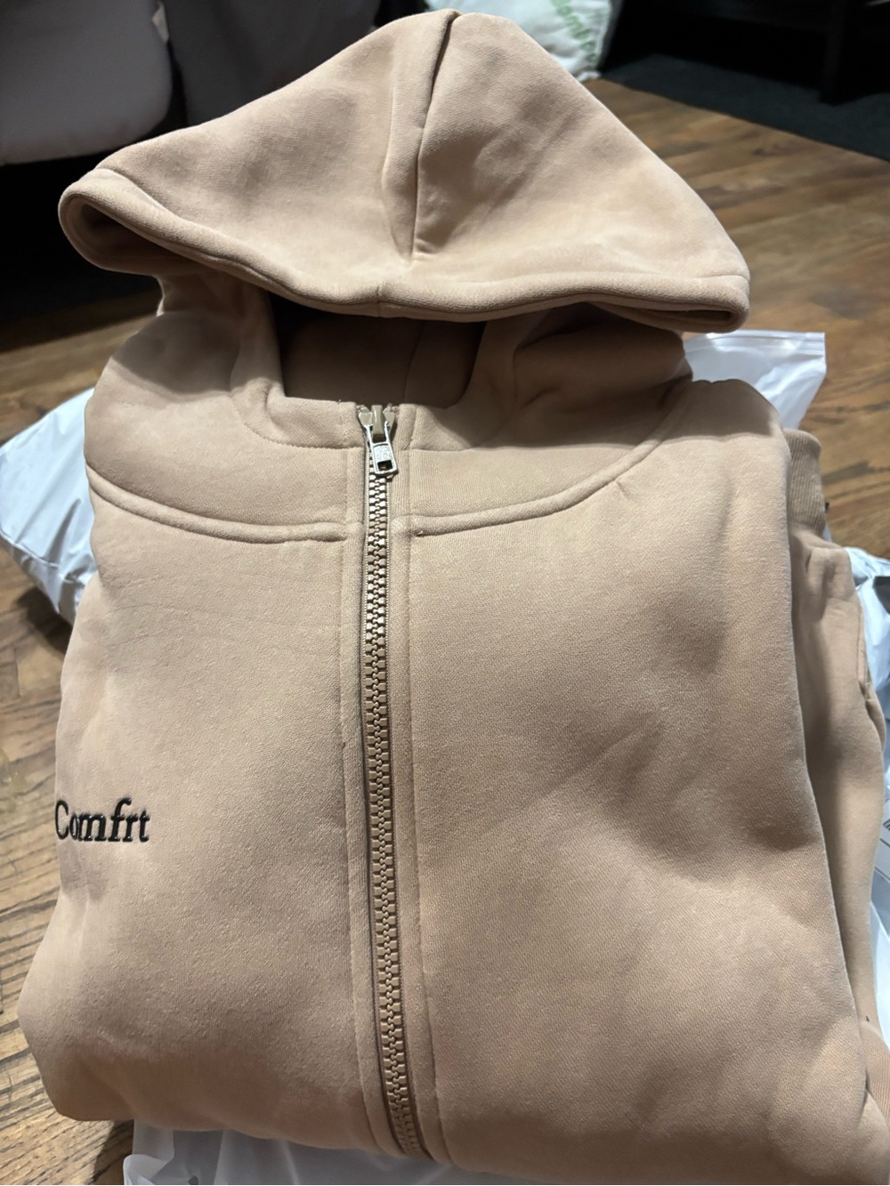 Cloud Zip Hoodie Latte